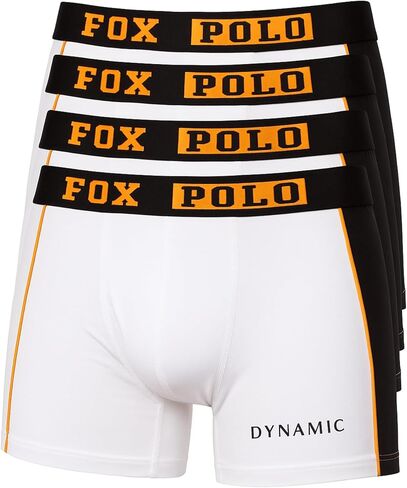 Men’s Boxer Briefs 4-Pack Gift Set – Dynamic Print with Color Trim – Cotton Stretch Underwear – Premium Comfort in Saudi Arabia