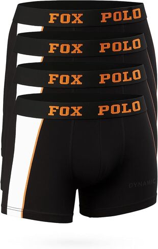 Men’s Boxer Briefs 4-Pack Gift Set – Dynamic Print with Color Trim – Cotton Stretch Underwear – Premium Comfort in Saudi Arabia