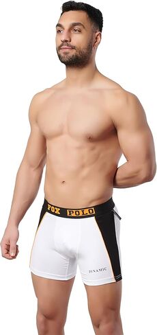 Men’s Boxer Briefs 4-Pack Gift Set – Dynamic Print with Color Trim – Cotton Stretch Underwear – Premium Comfort in Saudi Arabia