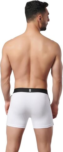 Men’s Boxer Briefs 4-Pack Gift Set – Dynamic Print with Color Trim – Cotton Stretch Underwear – Premium Comfort in Saudi Arabia
