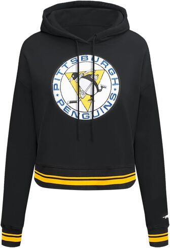 Pro Standard NHL Womens Retro Classics Brushed Back French Terry Cropped Pullover Hoodie in Saudi Arabia
