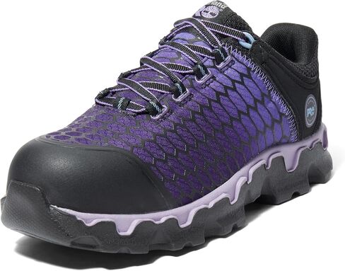 Timberland PRO Women's Powertrain Sport Alloy Safety Toe Static Dissipative Industrial Athletic Work Shoe, Black/Purple-2024 New, 9.5M in Saudi Arabia
