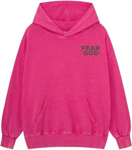 Graphic Hoodies for Men Women Unisex Washed Hoodie Oversized Sweatshirt Fear God in Saudi Arabia