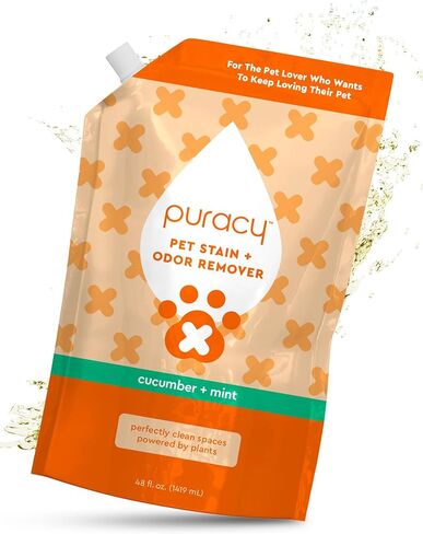 Puracy Pet Stain and Roading Money - إنزيم منظف للبول الكلب والسجادة البوت - منظف إنزيم البول الأليف - منظف إنزيم Cat Pee لـ Cat Proine Enzyme Destroyer - Cucumber & Mint ، 25oz in Kuwait