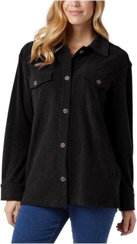 32 Degrees Heat Women's Relaxed Fit Long Sleeve Button-Up Shirt in Saudi Arabia