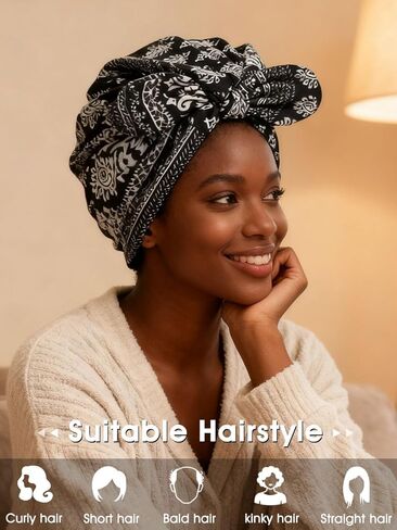 Bohend Winter Turban Beanie Caps Boho Polar Fleece Headwear Sleep Workout Head Wrap for Women Men in Saudi Arabia