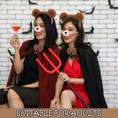 Adult Bear Costume Set - 5Pcs with Bear Ears Headband, Nose, Bow Tie, Tail & Tutu for Halloween, Cosplay Outfit in Saudi Arabia