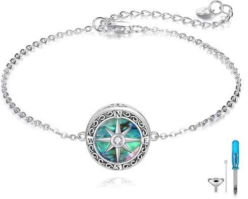 Compass Locket Bracelet Holds Pictures Photo Keep Someone Near to You Custom Jewelry Personalized Locket Bracelet for Men Women Adjustable Chain in Saudi Arabia