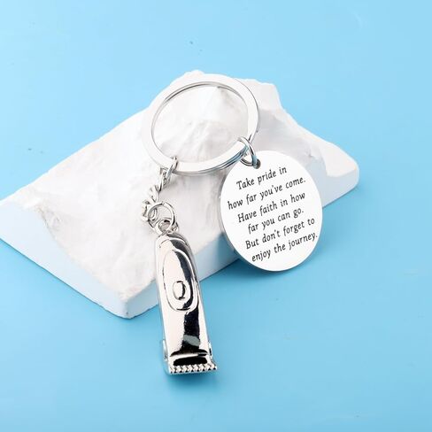 FUSTMW Hair Clipper Keychain Stylist Gifts Barber Gifts Hairdresser Jewelry Gift for Barber Shop Hair Trimmer Keychain in Saudi Arabia