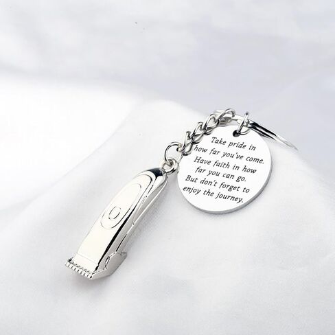FUSTMW Hair Clipper Keychain Stylist Gifts Barber Gifts Hairdresser Jewelry Gift for Barber Shop Hair Trimmer Keychain in Saudi Arabia