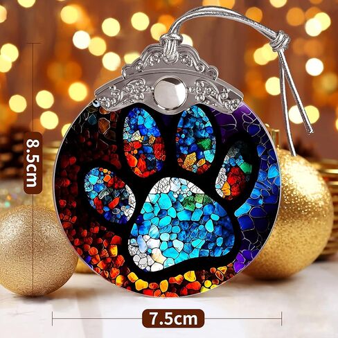 Paw Print Christmas Ornament - Sun Catcher and Tree Decorations - Gifts for Pet Lovers in Saudi Arabia