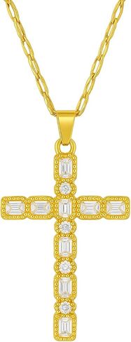 14K Gold Cross Necklaces for Women Small Cross Necklace for Women Catholic Jewelry Gift in Saudi Arabia