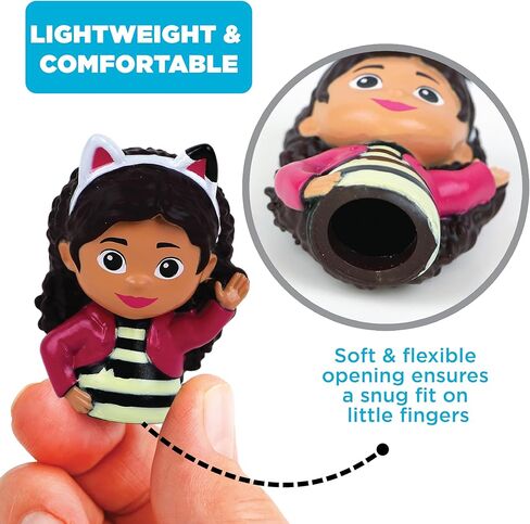 NBC Universal Gabby's Dollhouse Bath Finger Puppets ، 10 PC - Party Favors ، Educational ، Toys Bath ، وقت القصة ، ألعاب الشاطئ ، وقت اللعب ، Stocking Stuffer in Kuwait