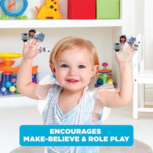 NBC Universal Gabby's Dollhouse Bath Finger Puppets ، 10 PC - Party Favors ، Educational ، Toys Bath ، وقت القصة ، ألعاب الشاطئ ، وقت اللعب ، Stocking Stuffer in Kuwait