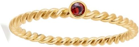 CAITLYNMINIMALIST 18K الذهب والفضة الاسترليني وارتفع الذهب لذيذ صغير شخصية الأحجار الكريمة جوهرة الميلاد خاتم قابل للتكديس هدية للنساء هدية شخصية in Saudi Arabia