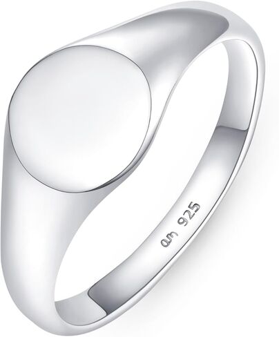 Sterling Silver Plain Signet Ring by Amberta in Saudi Arabia