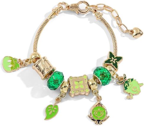 Anime Jewellery Bracelet for Women Gamer - Metal Gemstone Bracelets Jewellery Bracelets Gift Box for Game Fan Collection Girls Men Gifts in Saudi Arabia