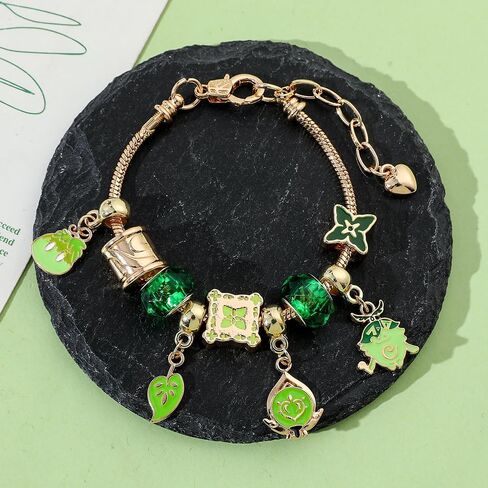Anime Jewellery Bracelet for Women Gamer - Metal Gemstone Bracelets Jewellery Bracelets Gift Box for Game Fan Collection Girls Men Gifts in Saudi Arabia
