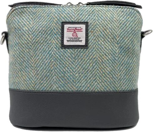 Harris Tweed Women’s Square Shoulder Country Green Designed Bag – Handwoven Wool from Scotland in Saudi Arabia
