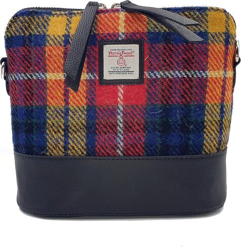 Harris Tweed Women’s Square Shoulder Country Green Designed Bag – Handwoven Wool from Scotland in Saudi Arabia
