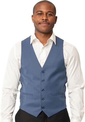 AZAR MAN Men's Slim Fit Dress Suit Vest 5 Button Adjustable Back Strap in Saudi Arabia