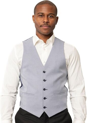 AZAR MAN Men's Slim Fit Dress Suit Vest 5 Button Adjustable Back Strap in Saudi Arabia