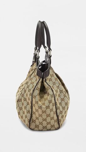 WHAT GOES AROUND COMES AROUND Women's Pre-Loved Gucci Brown Canvas Sukey Tote in Saudi Arabia