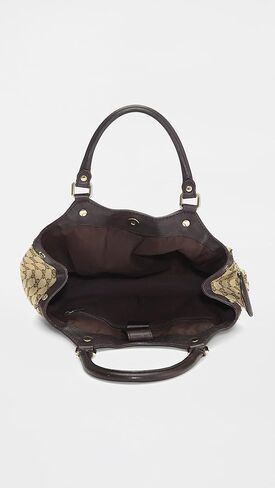 WHAT GOES AROUND COMES AROUND Women's Pre-Loved Gucci Brown Canvas Sukey Tote in Saudi Arabia