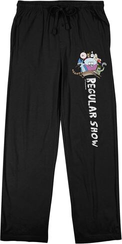 Regular Show Favorite Characters Men's Black Sleep Pajama Pants in Saudi Arabia