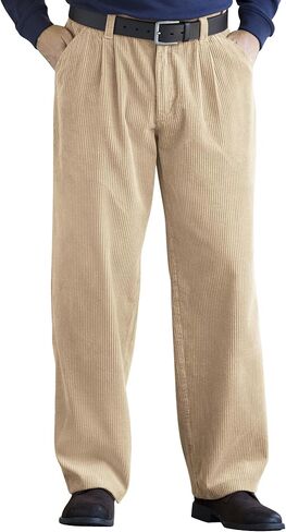 KingSize Men's Big & Tall Expandable Waist Corduroy Pleat-Front Pants in Saudi Arabia