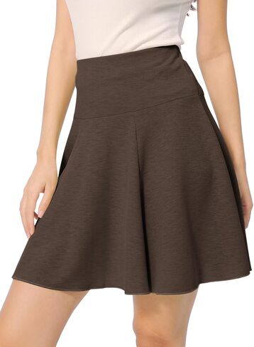 High Waist Flared A-Line Flared Mini Skirt with Elastic Waistband in Saudi Arabia