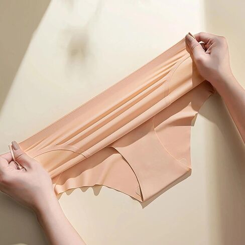 5-Pack Set Seamless Breathable Ice Silk Women Underwear, Solid Color Comfortable and Stylish Fit for Everyday Wear in Saudi Arabia