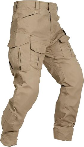 Men's Tactical Pants Camo Cargo Pants Ripstop Work Hiking Pants with 10 Pockets No Belt in Saudi Arabia