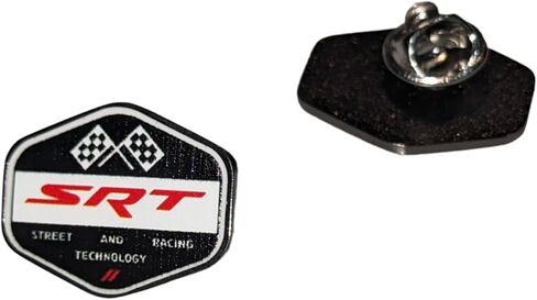 Dodge SRT Flags Speed and Racing Technology Logo Enamel Lapel Pin 1" x 3/4" Ideal for Backpacks, Jackets, Hats, Tie and Fabrics Lapel Pin in Saudi Arabia