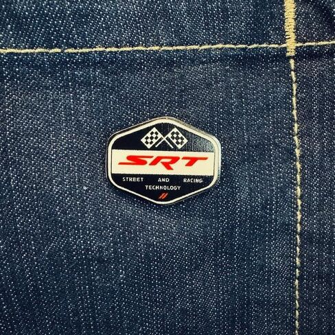 Dodge SRT Flags Speed and Racing Technology Logo Enamel Lapel Pin 1" x 3/4" Ideal for Backpacks, Jackets, Hats, Tie and Fabrics Lapel Pin in Saudi Arabia
