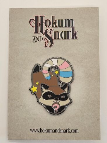 Trans Pride Raccoon Enamel Lapel Pin | Transgender Pride Chibi Trash Panda Hard Enamel Pin in Saudi Arabia