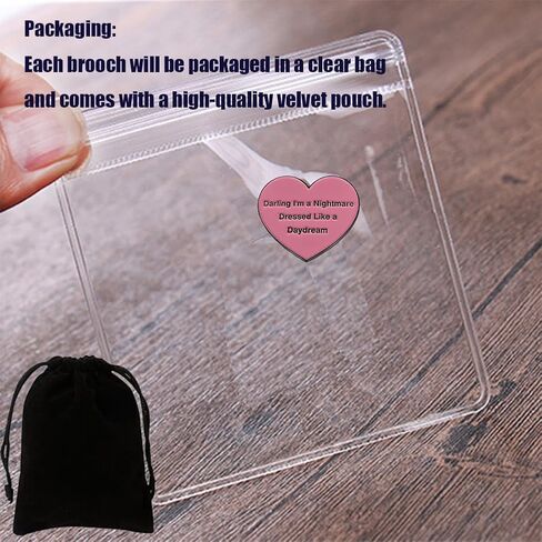 Enamel Pin, Heart-Shaped Lapel Pin,Pink Heart Badge.Suitable for Backpack, Hat, Clothes in Saudi Arabia