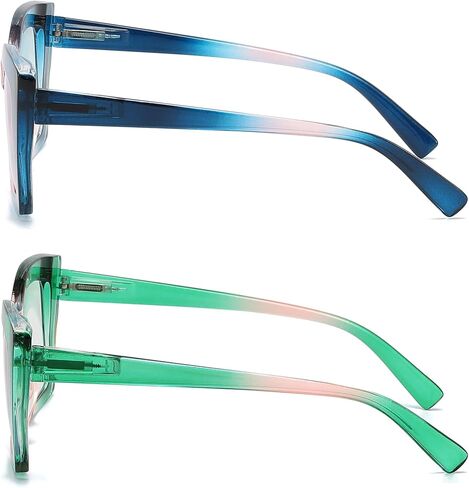 Oversized Reading Glasses Women Cat Eye Computer Reader with Spring Hinge in Saudi Arabia