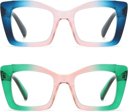 Oversized Reading Glasses Women Cat Eye Computer Reader with Spring Hinge in Saudi Arabia