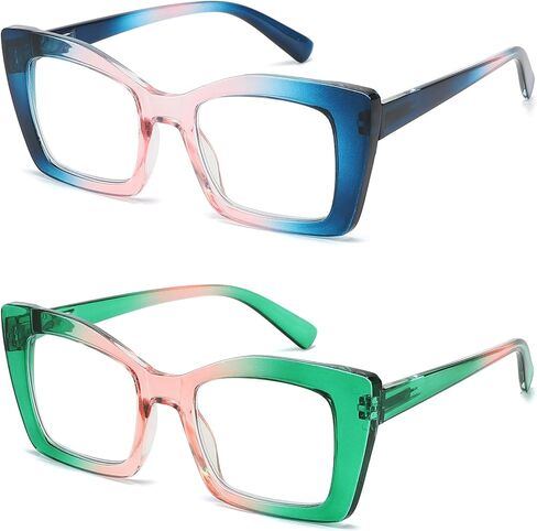 Oversized Reading Glasses Women Cat Eye Computer Reader with Spring Hinge in Saudi Arabia