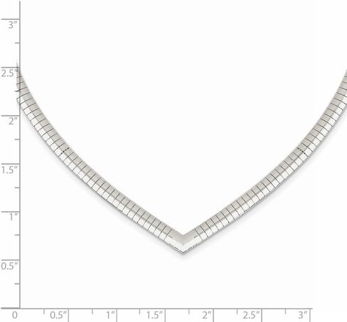 Solid 925 Sterling Silver 4mm Cubetto V-Shaped Necklace in Saudi Arabia