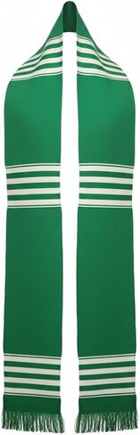 African Kente Graduation Choir Stole - Green with White in Kuwait