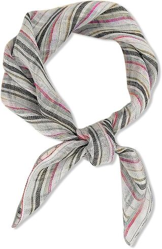 Skinny Scarf Linen Scarves Colorful Stripe Pattern Narrow Long Neckerchief Neck Scarf Hair Band Handle Wrap Ribbon in Kuwait