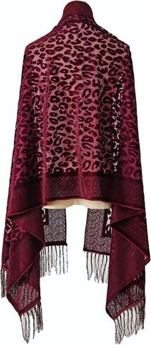 DQSSYTTX Warm Scarf with Tassels Women Velvet Shawl Long Tassel Scarf Warm Floral Shawl in Saudi Arabia