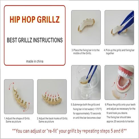 Diamond Grillz for Men 8-Tooth Micro-Paved Zircon Full Coverage Iced Out Luxury Statement Hip Hop Party Nightclub Performance in Saudi Arabia