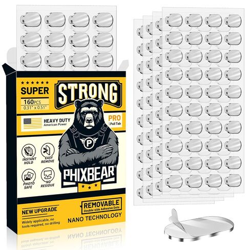 Large Mounting Putty No Residue, Double Sided Tape Glue Adhesive Dots Clear Museum Sticky Tack, Picture Hanging Strips Fixed Posters Decor Art Craft Party, 0.39 x 0.78 in (252 Pcs) in Kuwait