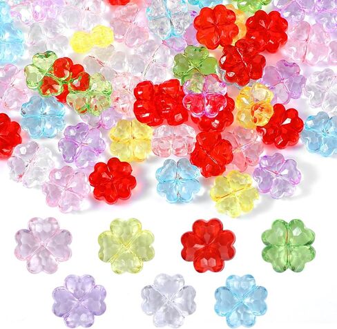 100PCS Glass Bellflower Beads, Colorful Trumpet Flower Beads for Jewelry Making, Cute Floral Beaded Charms for DIY Necklace, Earrings, Bracelets, Crafts (11mm) in Saudi Arabia