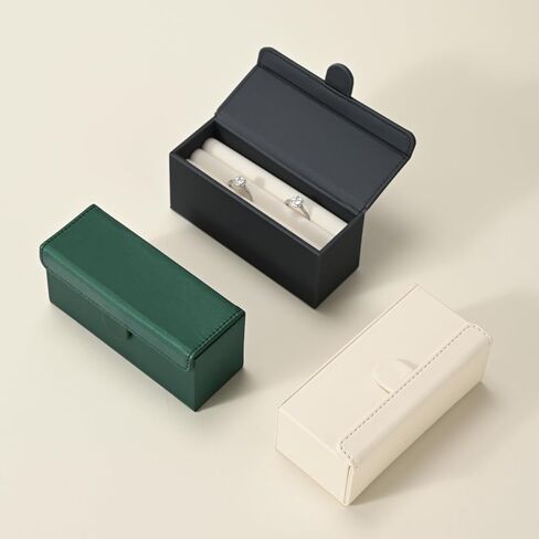 Oirlv Ring Box for Wedding Engagement Ring Box for Couples Wedding Ceremony Rings Holder(Beige) in Saudi Arabia