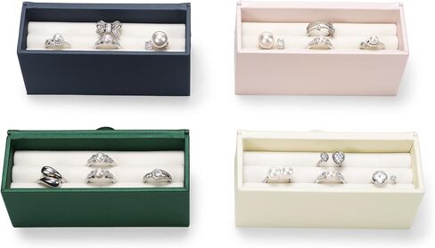 Oirlv Ring Box for Wedding Engagement Ring Box for Couples Wedding Ceremony Rings Holder(Beige) in Saudi Arabia