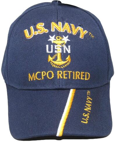 Blue US Navy MCPO Master Chief Petty Officer Retired Hat Ball Cap Veteran in Saudi Arabia